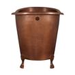 49" Abbey Hammered Copper Slipper Clawfoot Soaking Tub, , large image number 3