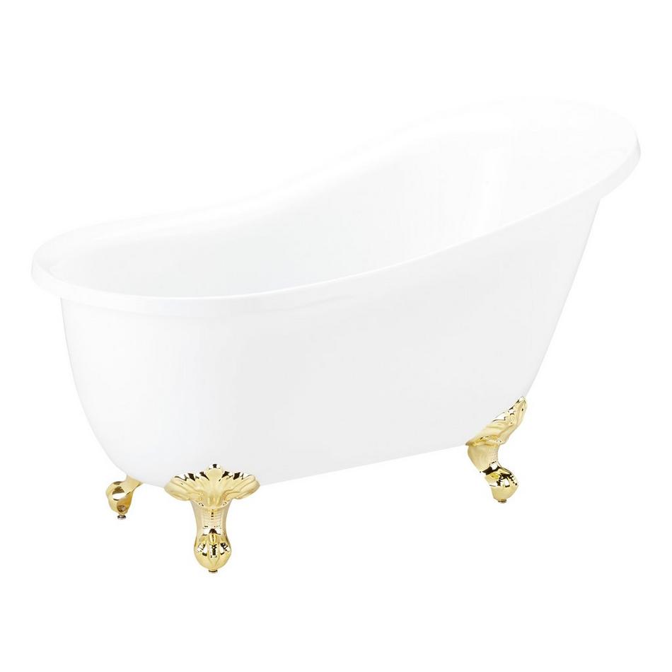 51" Ultra Acrylic Slipper Clawfoot Tub - Roll-Top - Imperial Feet, , large image number 1