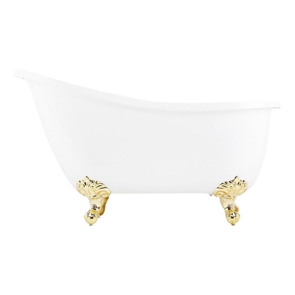 51" Ultra Acrylic Slipper Clawfoot Tub - Roll-Top - Imperial Feet, , large image number 2