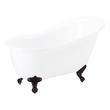 55" Ultra Acrylic Slipper Clawfoot Tub - Roll-Top - Imperial Feet, , large image number 7