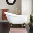 55" Ultra Acrylic Slipper Clawfoot Tub - Roll-Top - Imperial Feet, , large image number 0