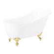 55" Ultra Acrylic Slipper Clawfoot Tub - Roll-Top - Imperial Feet, , large image number 1