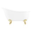 55" Ultra Acrylic Slipper Clawfoot Tub - Roll-Top - Imperial Feet, , large image number 2