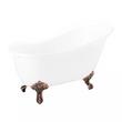 61" Ultra Acrylic Slipper Clawfoot Tub - Roll Top - Oil Rubbed Bronze Imperial Feet - No Drain, , large image number 0