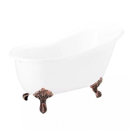 61" Ultra Acrylic Slipper Clawfoot Tub - Roll Top - Imperial feet