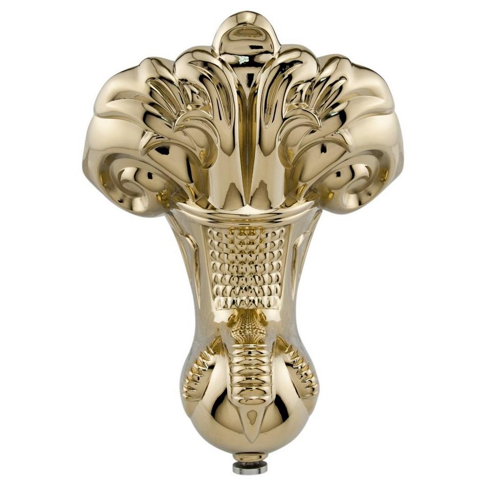 63" Rosalind Acrylic Tub - Polish Brass Imperial Feet-Tap Deck- Overflow-No Faucet Holes, , large image number 2