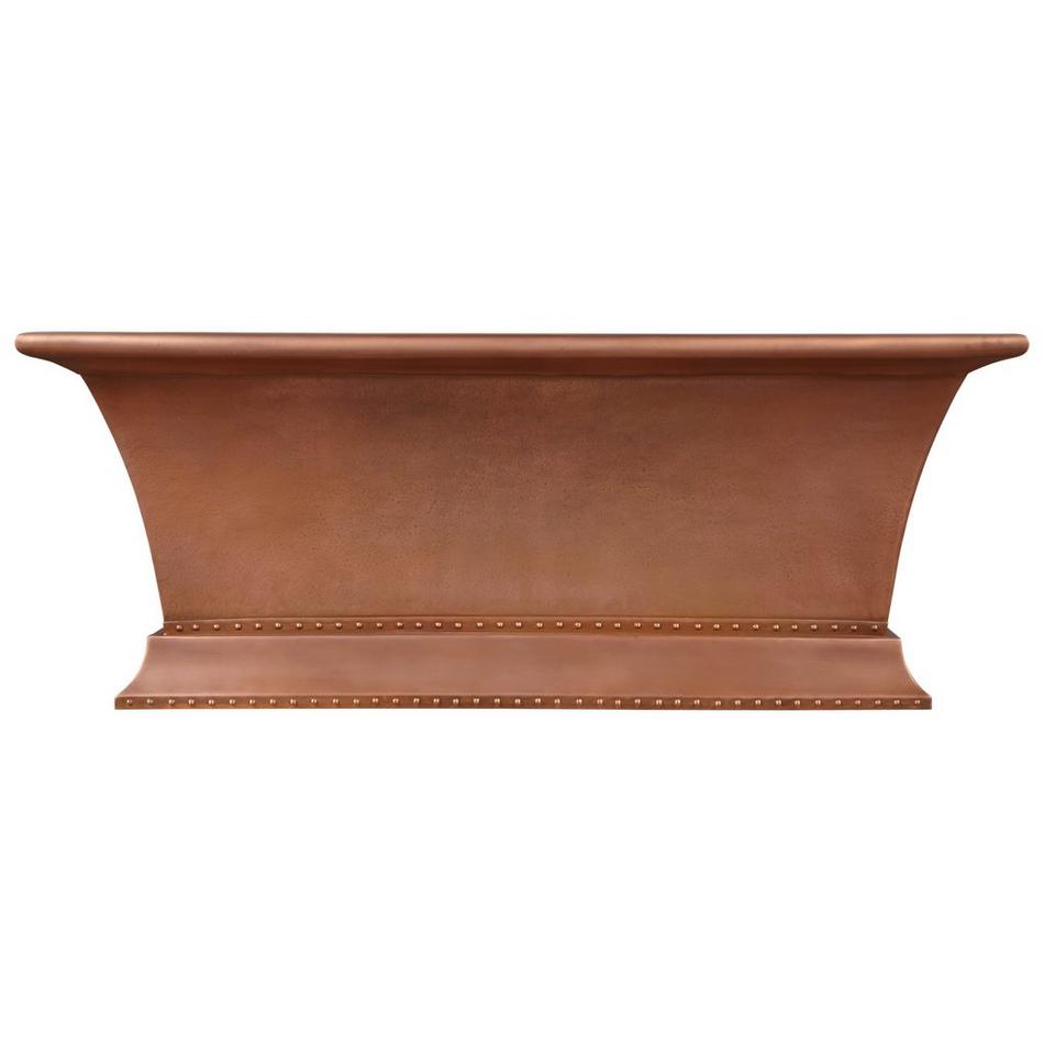 66" Burnett Hammered Copper Pedestal Tub, , large image number 2