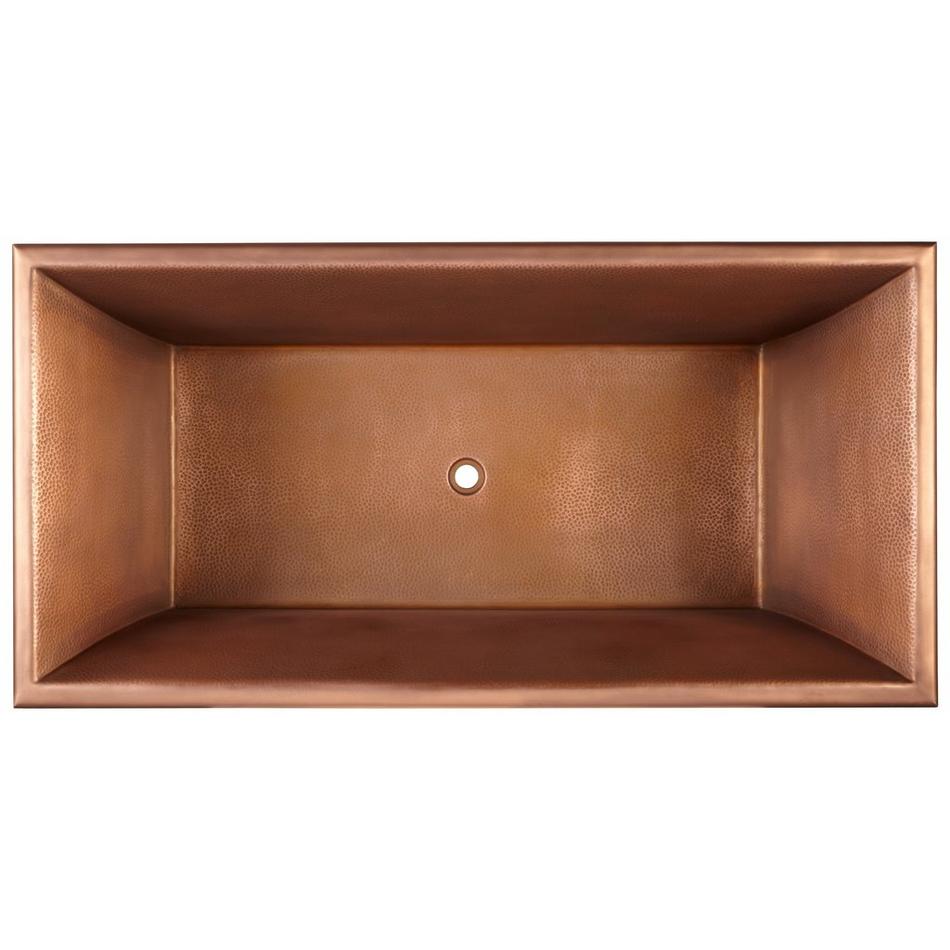 66" Burnett Hammered Copper Pedestal Tub, , large image number 4
