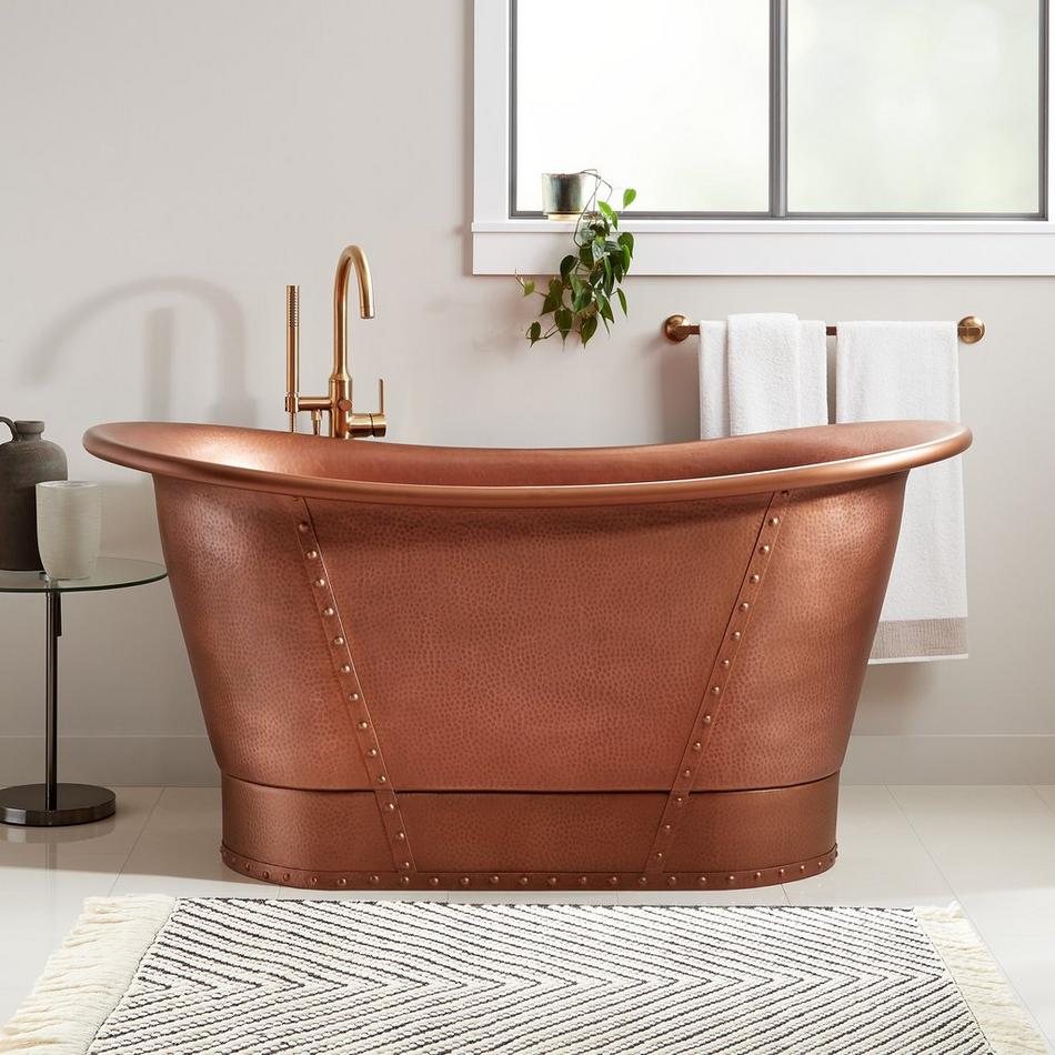 66" Kendi Bateau Copper Tub, , large image number 0