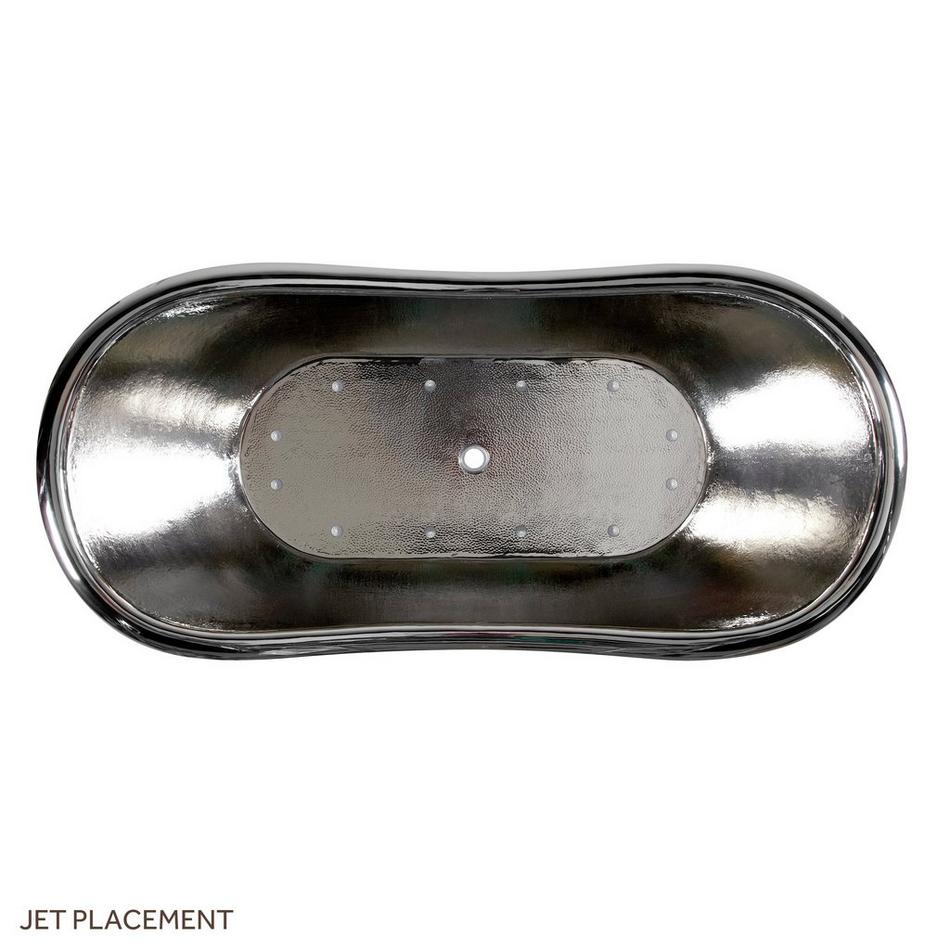66" Paige Copper Double-Slipper Air Tub - Nickel Interior, , large image number 3