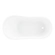 67" Ultra Acrylic Slipper Clawfoot Tub - Roll Top - Brushed Nickel Imperial Feet - No Drain, , large image number 1