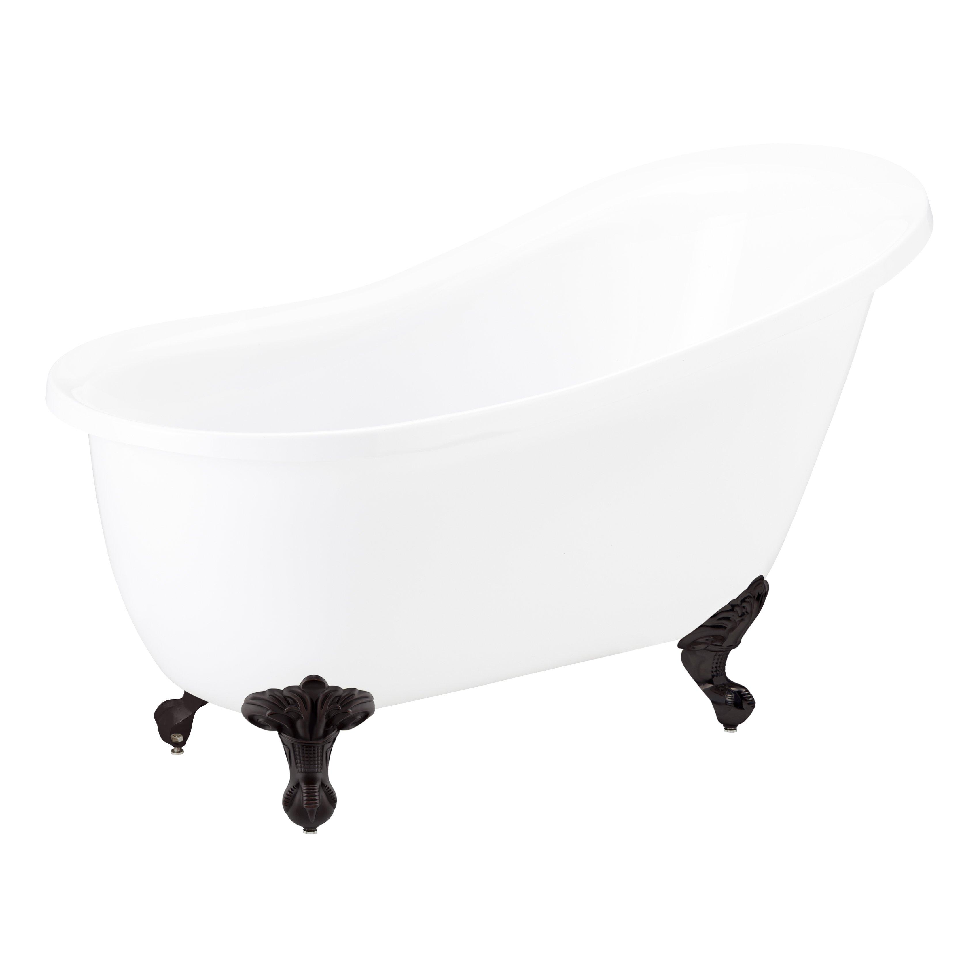 Acrylic slipper store clawfoot tub