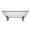 69" Audrey Acrylic Double-Ended Clawfoot Soaking Tub - White - ORB Lion Paw Feet - No Drain, , large image number 1