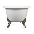 69" Audrey Acrylic Double-Ended Clawfoot Soaking Tub - White - ORB Lion Paw Feet - No Drain, , large image number 2