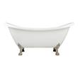69" Rosalind  Acrylic Clawfoot Tub - Rolled Rim - Lion Paw Feet, , large image number 1
