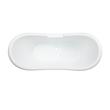 69" Rosalind Acrylic Double-Slipper Clawfoot Soaking Tub - White - No Holes - CP Feet - Less Drain, , large image number 2