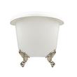 69" Rosalind Acrylic Tub - Polish Brass Imperial Feet-Roll Top-No Faucet Holes, , large image number 2