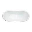 69" Rosalind Acrylic Tub - Polish Brass Imperial Feet-Roll Top-No Faucet Holes, , large image number 3
