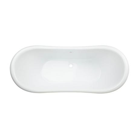 69" Rosalind Acrylic Clawfoot Tub - Roll Top - Imperial Feet
