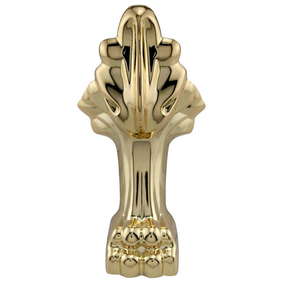 69" Rosalind Acrylic Tub - Polished Brass Lion Feet - Tap Deck - Overflow - No Tap Holes, , large image number 2