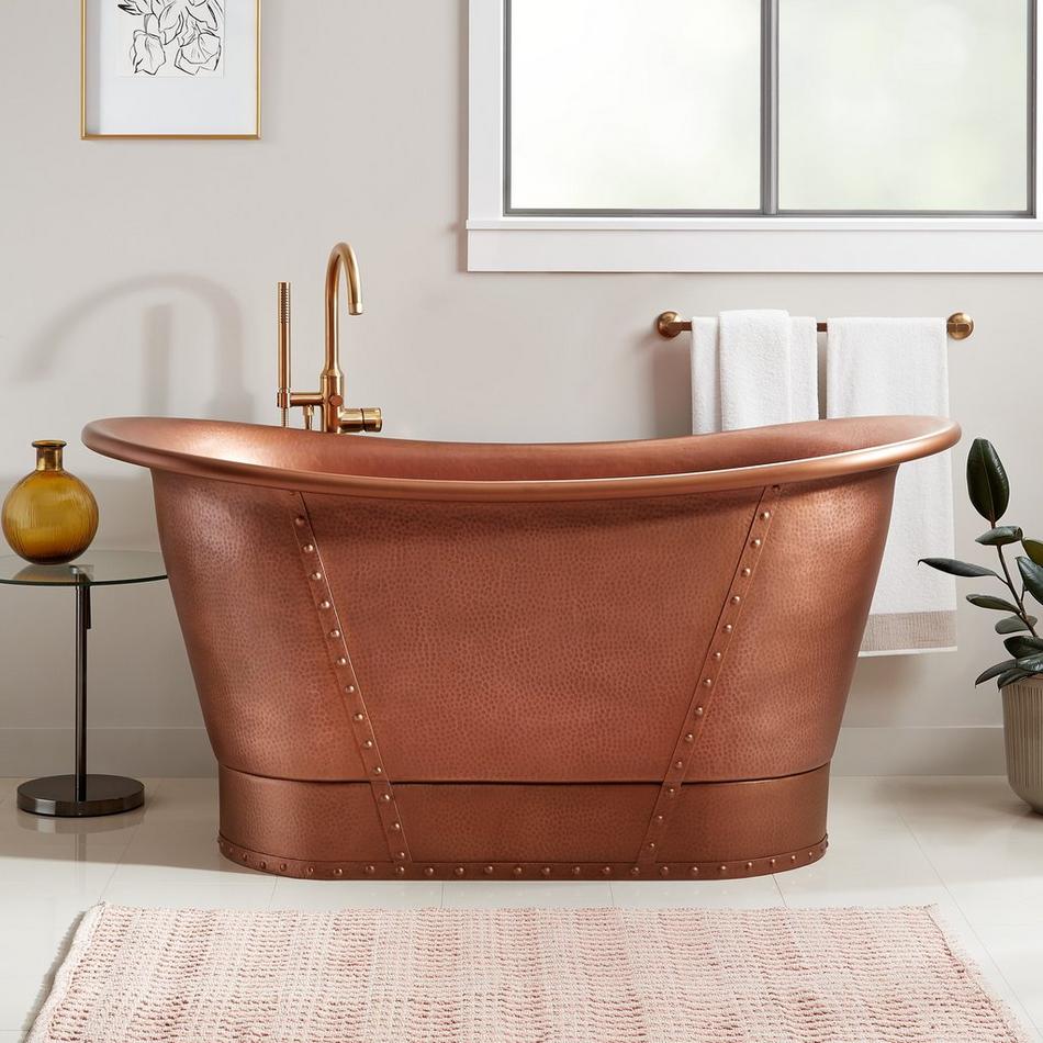 72" Kendi Bateau Copper Tub, , large image number 0