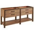 72" Celebration Console Double Vanity for Undermount Sinks - Rustic Acacia, , large image number 1
