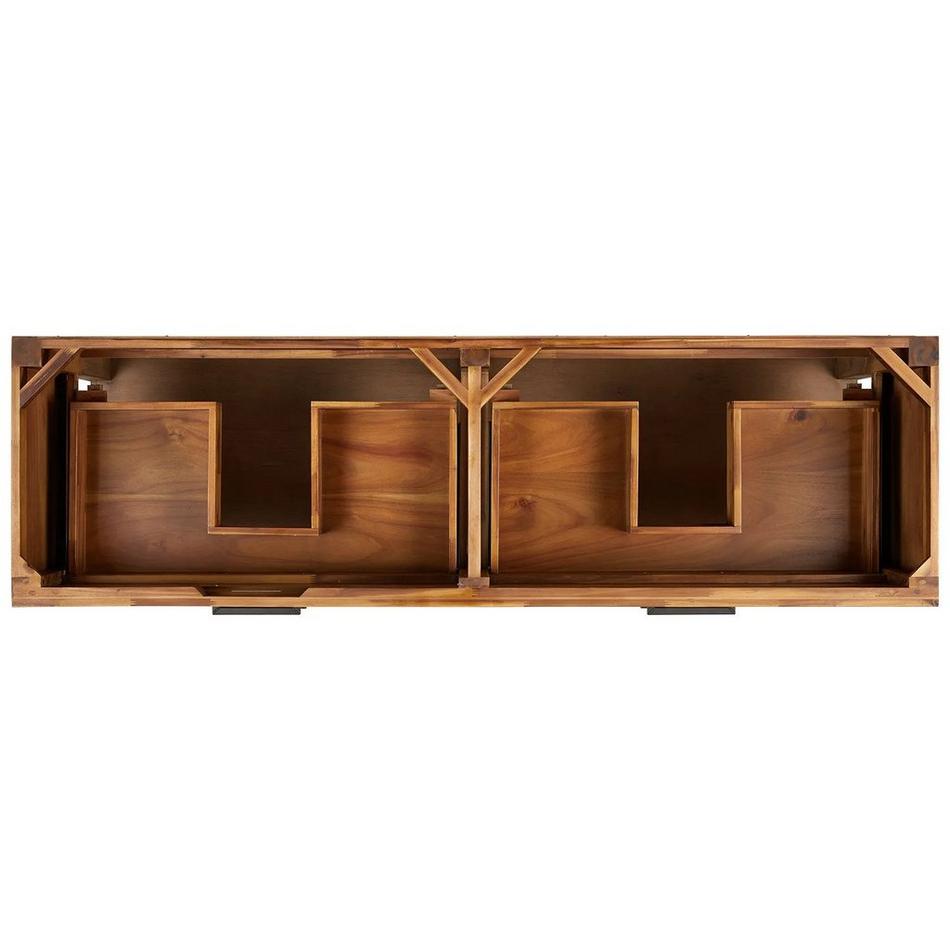 72" Celebration Console Double Vanity for Undermount Sinks - Rustic Acacia, , large image number 4