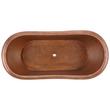 72" Paige Copper Double-Slipper Tub - Overflow, , large image number 3