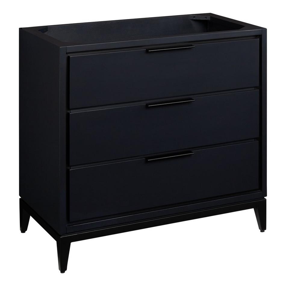 36" Hytes Mahogany Vanity With Rect Undermount Sink - Midnight Navy Blue, , large image number 3