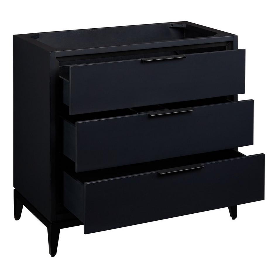 36" Hytes Mahogany Vanity - Midnight Navy Blue - Vanity Cabinet Only, , large image number 1