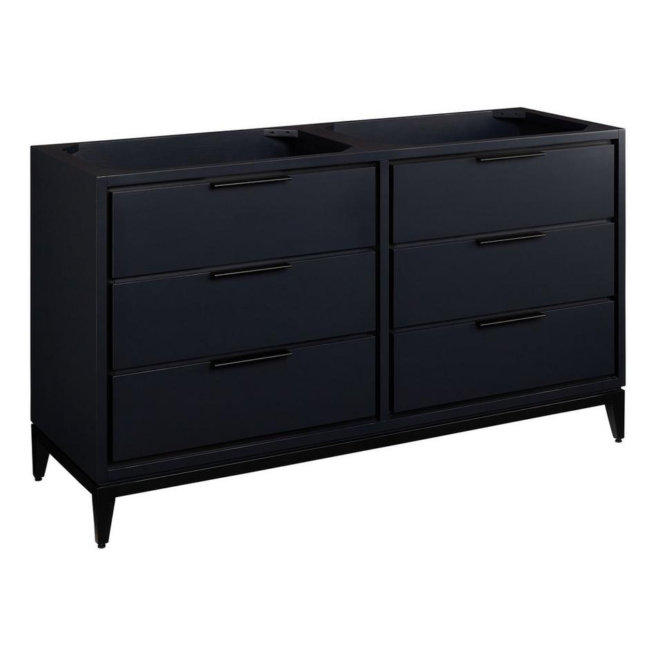 60" Hytes Mahogany Vanity - Midnight Navy Blue - Vanity Cabinet Only, , large image number 0