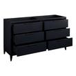60" Hytes Mahogany Vanity - Midnight Navy Blue - Vanity Cabinet Only, , large image number 1