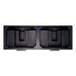 60" Hytes Mahogany Double Vanity With Undermount Sinks - Midnight Navy Blue -Arctic White Widespread, , large image number 4