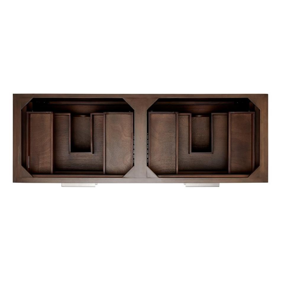 60" Hytes Mahogany Double Vanity With Rectangular Undermount Sinks - Carob Brown, , large image number 6