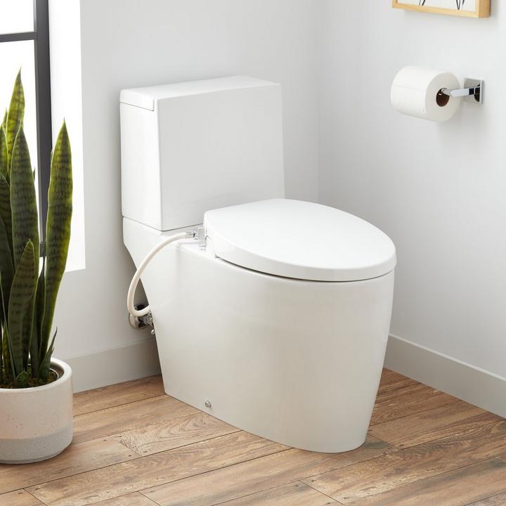 Sitka Two-Piece Skirted Elongated Toilet with Bidet Seat