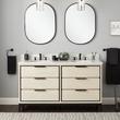 60" Hytes Mahogany Double Vanity With Undermount Sinks - Sky Gray, , large image number 0