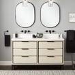 60" Hytes Mahogany Double Vanity With Undermount Sinks - Sky Gray, , large image number 1