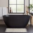 59" Catino Solid Surface Freestanding Tub - Matte Black, , large image number 0