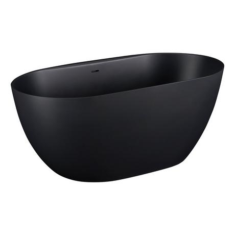 59" Catino Solid Surface Freestanding Tub - Matte Black