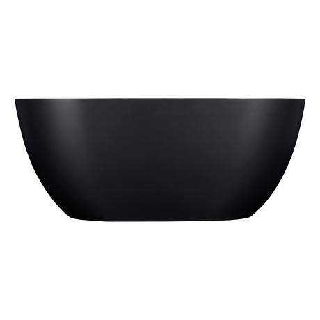 59" Catino Solid Surface Freestanding Tub - Matte Black