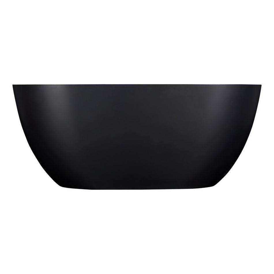 59" Catino Solid Surface Freestanding Tub - Matte Black, , large image number 3