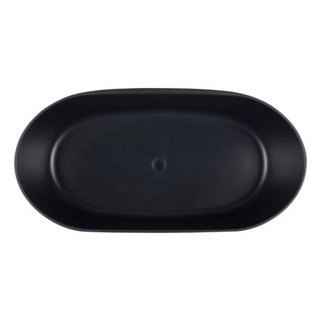 59" Catino Solid Surface Freestanding Tub - Matte Black