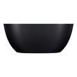 59" Catino Solid Surface Freestanding Tub - Matte White Interior - Matte Black Exterior, , large image number 3