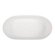 59" Catino Solid Surface Freestanding Tub - Matte White Interior - Matte Black Exterior, , large image number 2