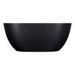 66" Catino Solid Surface Freestanding Tub - Matte White Interior - Matte Black Exterior, , large image number 3