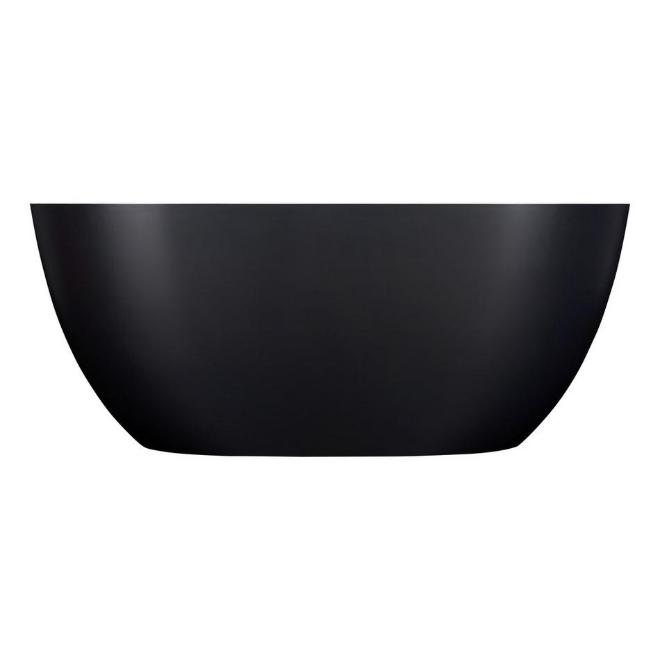 66" Catino Solid Surface Freestanding Tub - Matte White Interior - Matte Black Exterior, , large image number 3