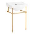 24" Cierra Console Sink with Brass Stand - Brushed Gold, , large image number 1
