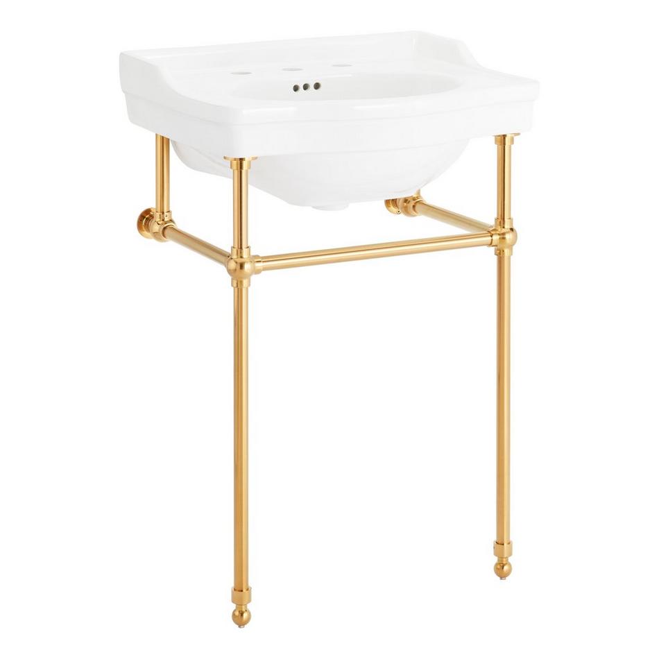 24" Cierra Console Sink with Brass Stand, , large image number 5