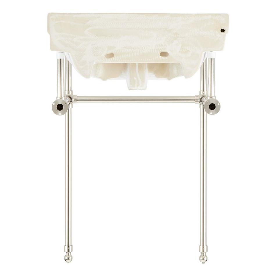 24 Cierra Console Sink with Brass Stand - Brushed Nickel