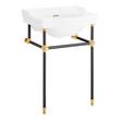 24" Cierra Console Sink with Two Tone Brass Stand - Black & Gold, , large image number 1
